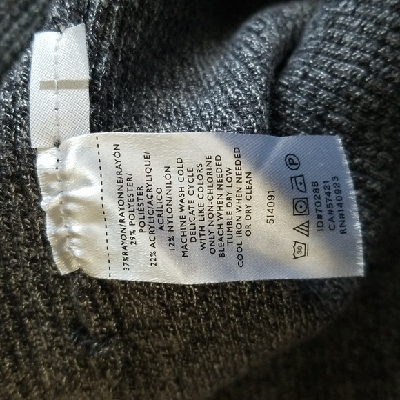 Ann Taylor Loft Gray Ribbed Long Cardigan M - Picture 4 of 4